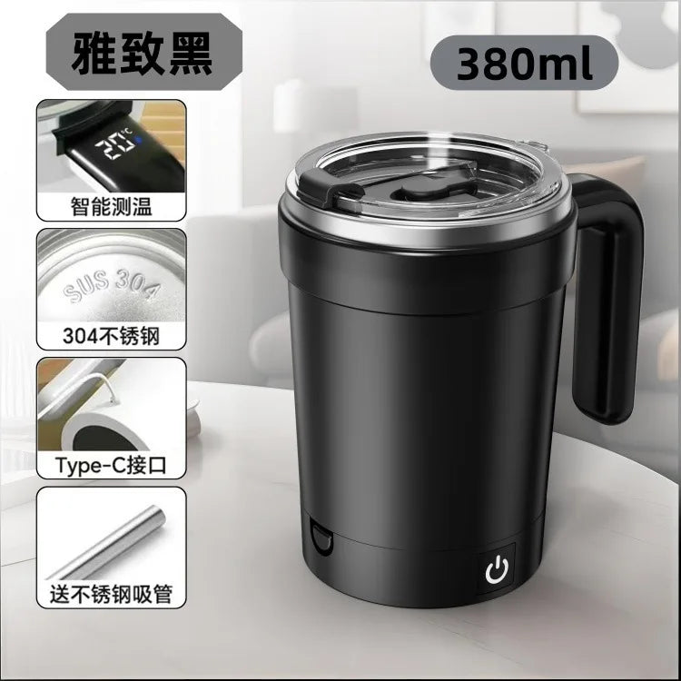 New smart temperature measuring magnetic automatic stirringcup electric portable coffee cup milkshake cup fitness thermos kettle