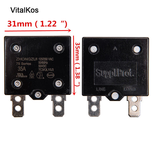 VitalKos Child Electric Car , Kids Toy Motorcycle Switch,5A 10A 15A 20A 30A 35A Ride On Car Switch Fuse Power Wheel Spare Parts