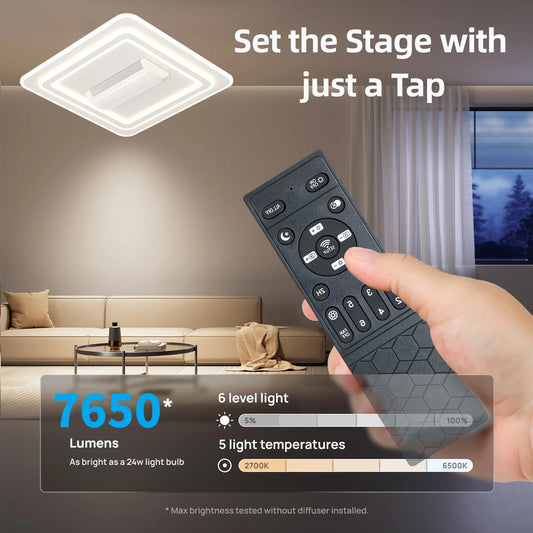 Modern Bladeless Ceiling Fan Light 6 Speed Dimmable LED Invisible Fan Lamp Living Room Bedroom Kids Room Chandelier Home Decor