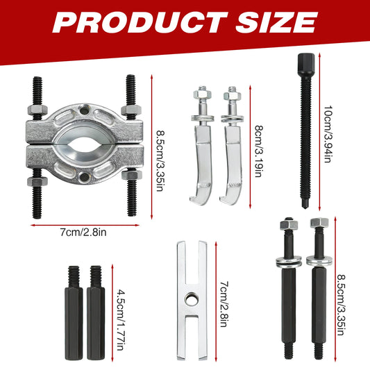 9PCS Heavy Duty Bearing Separator Puller Kit, Portable Wheel Bearing Removal Tool Set with ABS Storage Case