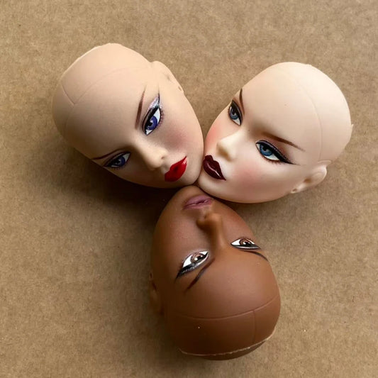 Poppy Good Makeup Head With Beige Yoga Slim Doll Body 1/6 Doll Figures Collective Toys Colorful Hair Doll Heads