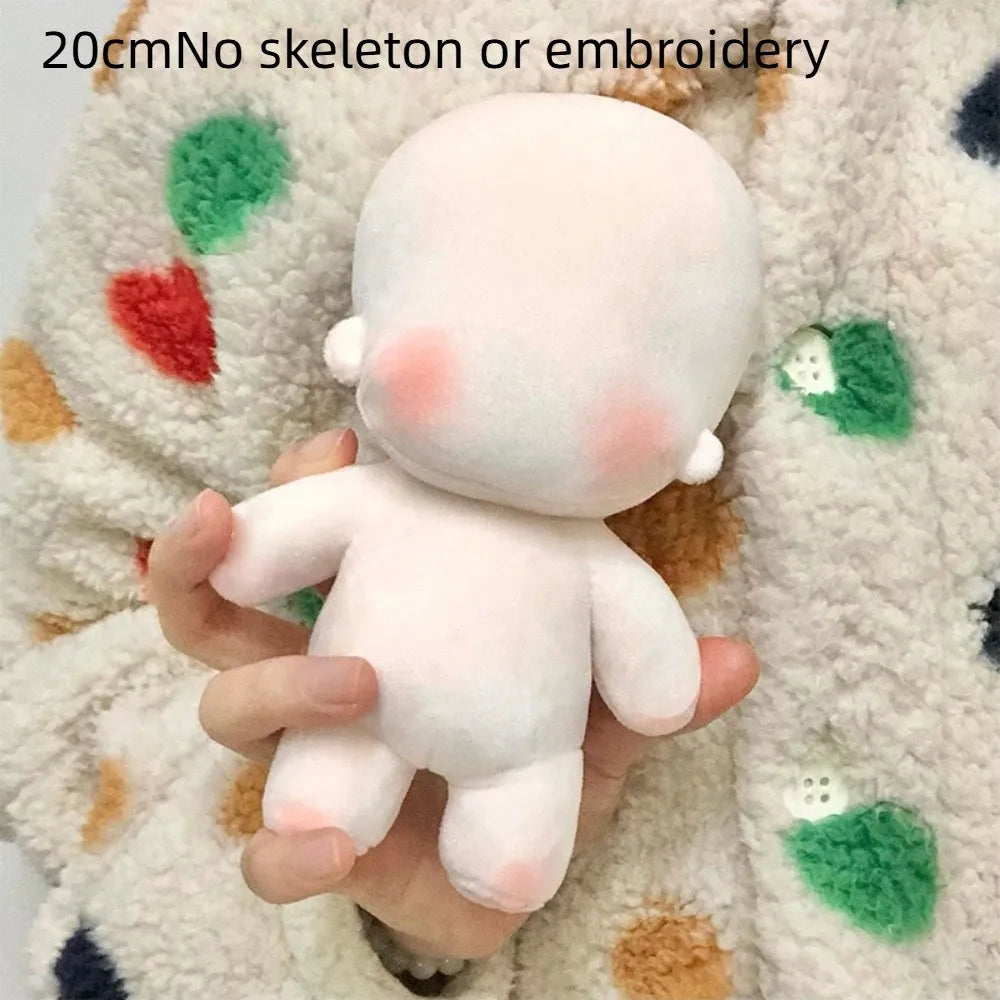 Embroidery Blank Unembroidery Cotton Doll Plush Stuffed Blank Cotton Stuffed Toy Normal Cute DIY Idoll Doll Children