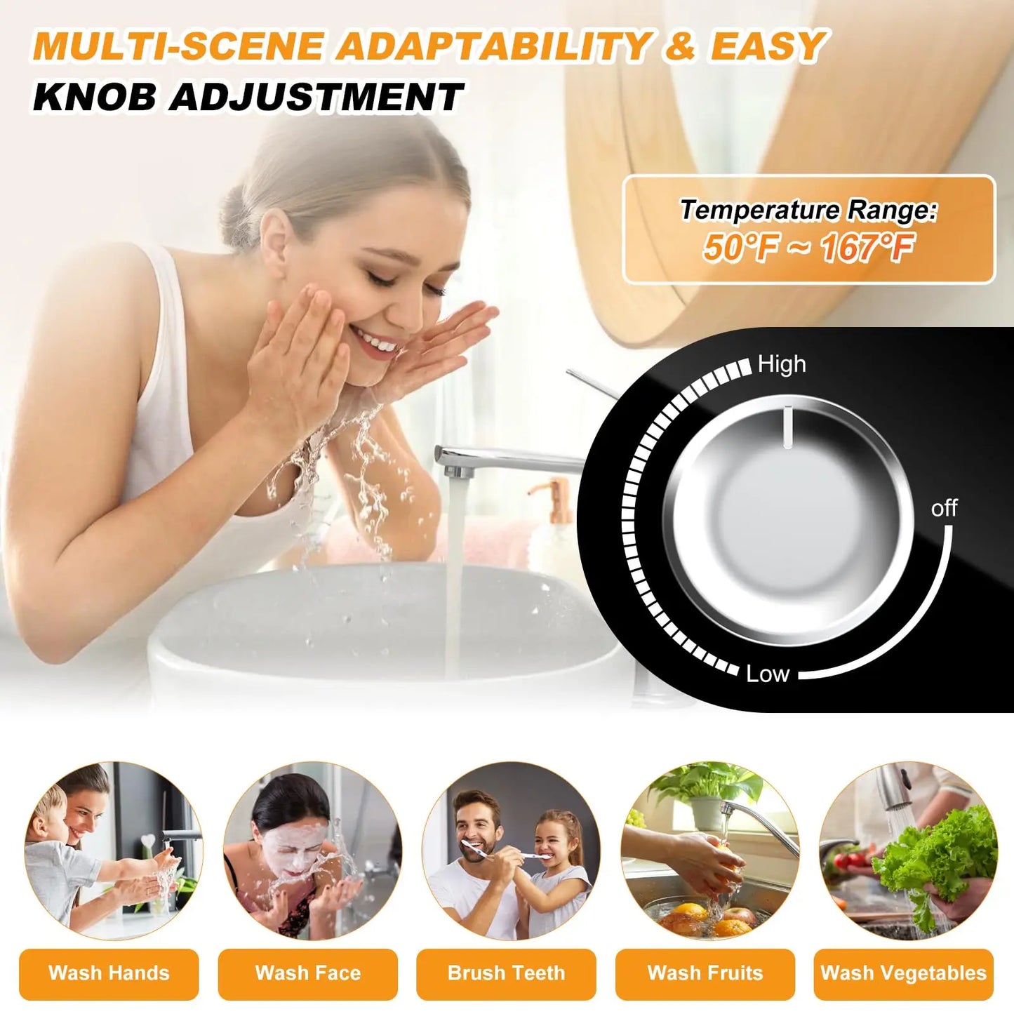 6L/1.6 Gallon Mini Tank Water Heater Electric, 1500W Under Sink Hot Water for Point of Use, 110V Instant Hot Water Heater for Kichen Bathroom Restaurant, Wall or Floor Mounted
