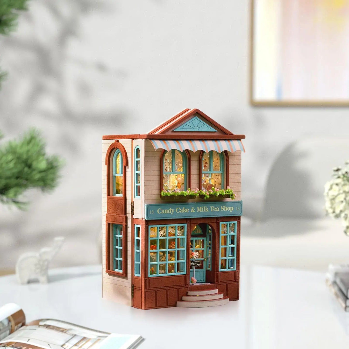 DIY Wooden Miniature Building Kits Dollhouse Miniature with Furniture Kits for Adults Boy Girls Family Teens Birthday Gifts