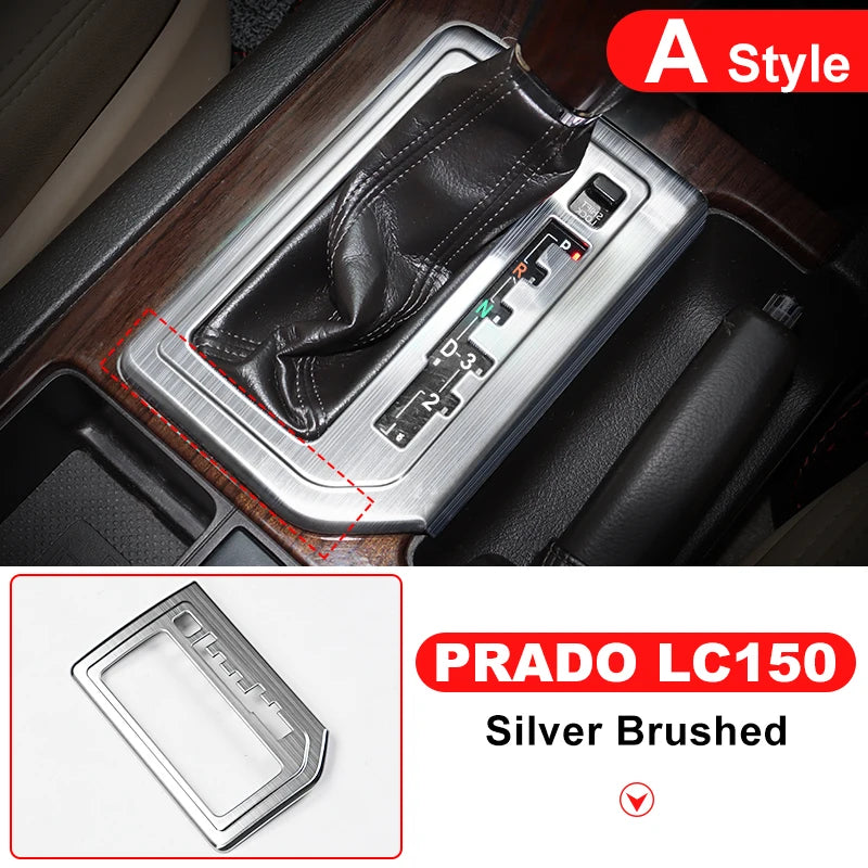 For 2010-2017 Right Rudder Car Toyota Land Cruiser Prado 150 Stainless Steel Panel Gearbox Cover Lc150 J150 Interior Accessories