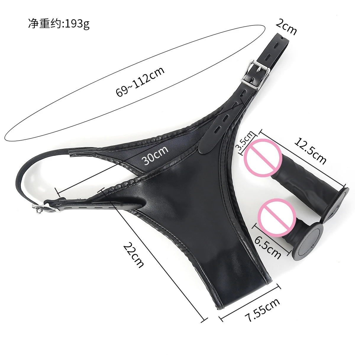 Strapon Double Dildo Vibrator Panties,Strap On Dildo Anal Vaginal Plug Chastity Penis Briefs Sex Toys For Women Masturbation