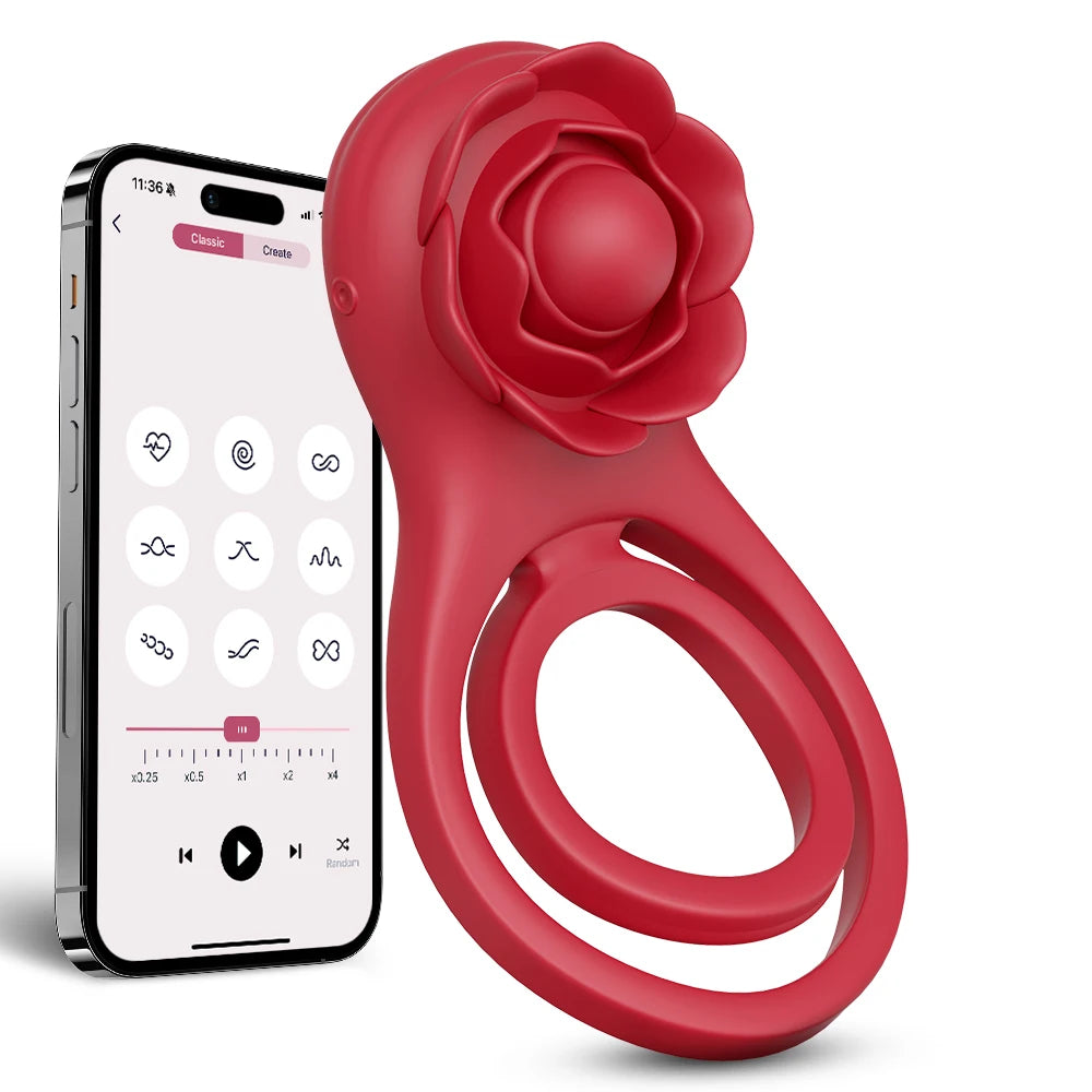 Vibrating Penis Ring Cock Ring for Men Penis Vibrator Scrotum Massager Clit Stimulator Adult Goods Sex Toy for Men and Couples