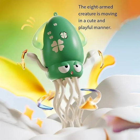 Funny Dancing Jellyfish Squid Fish Dancer Toys for Kids Automatic Obstacle Avoidance Walking Electronic Toy for Baby Children