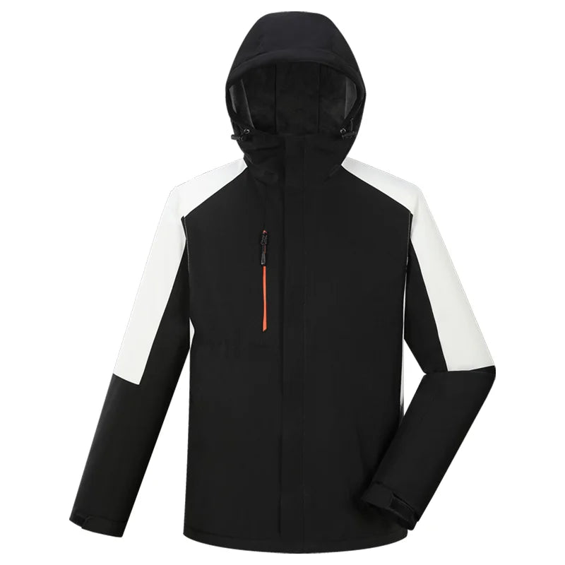 Winter Casual Jacket Custom Company Brand Logo Plus Velvet Warm Jacket Embroidery Design Team Hoodie Jacket Print Text Pattern