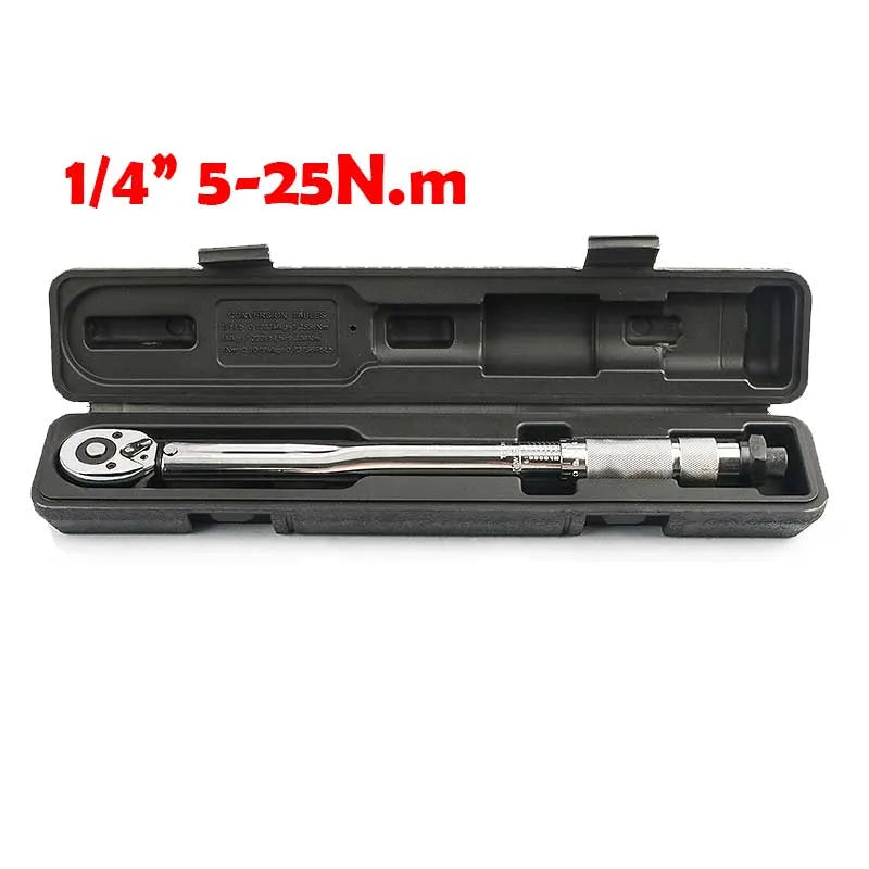 5-25N.m Micrometer Car Motorbike Disassembly Tool Professional Adjustable Torque Wrench 1/4'' Drive Spanner Hand Tool