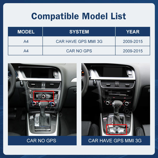 8.9 Inch 12.3"" Multimedia Display Touch Screen For Audi A4 S4 2009-2015 Airplay Miracast Function Wireless Carplay Android Auto