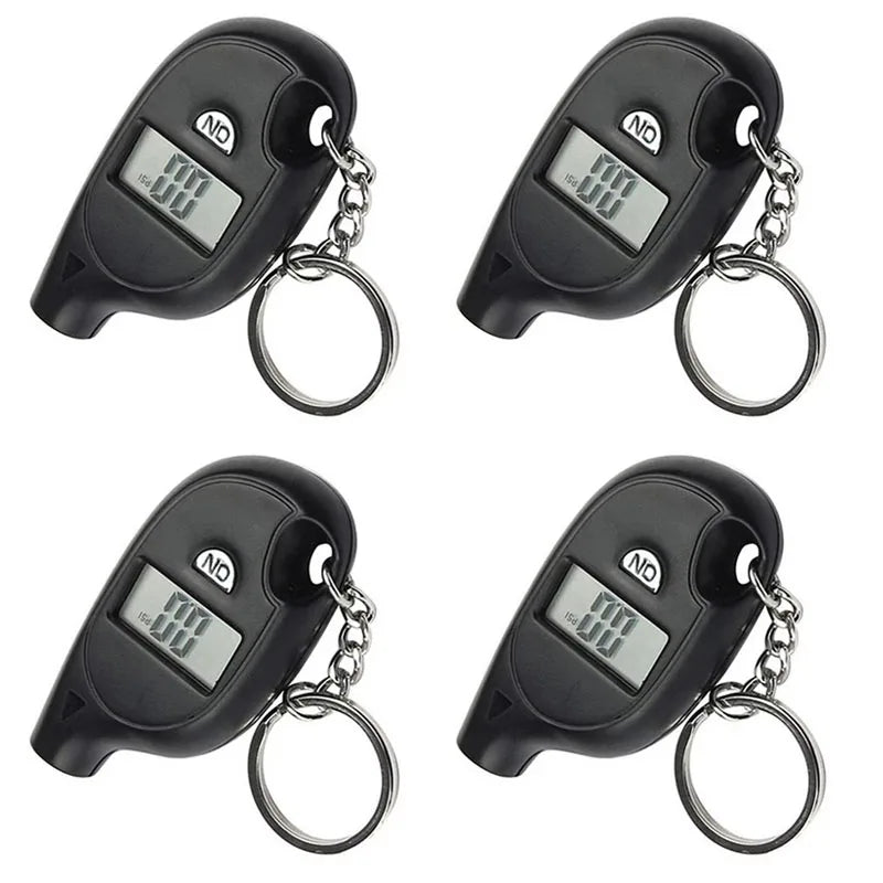 1/2/3/4pcs Mini Keychain Style Tire Gauge Digital Tester Gauge Car Tire Pressure Test Meter Car Motorcycle Tyre Diagnostic Tool