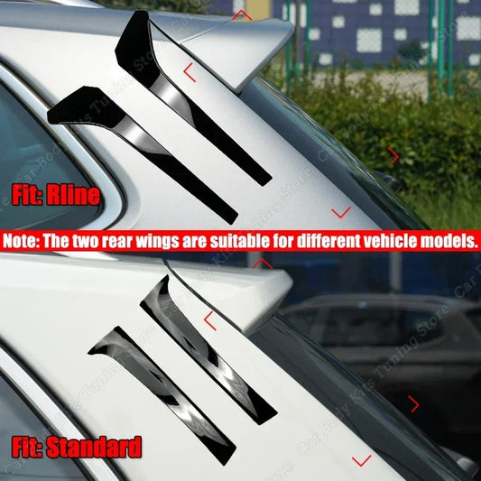 Gloss Black Car Rear Wing For VW Tiguan MK2 Rline \ Standard 2017-2021 Side Spoiler Canard Wing Tuning Accessories ABS Plastic