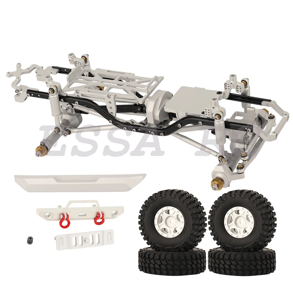 Axial SCX24 AXI00002 Wrangler Mini Model Car 1/24 RC Remote Control Climbing Car Off-road Car Metal Frame with Axles Wheel Hub