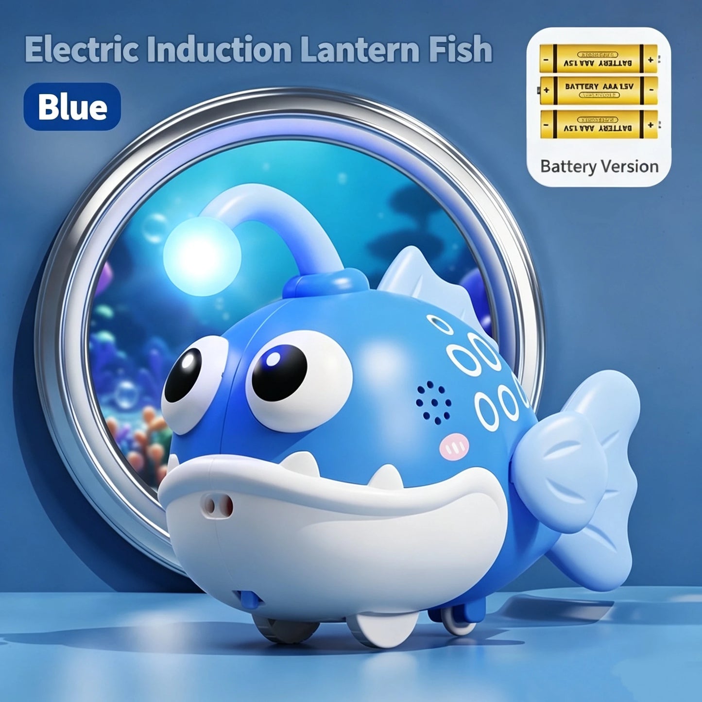 Light Up Electric Crawling Fish Toy Early Educational Sensory Play Gift for Baby Boys Girls 6-18 Months