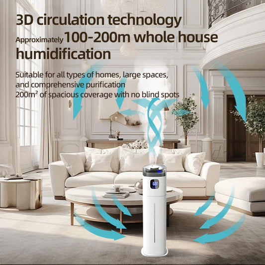 DIVEDEER Home Bedroom Humidifier Quiet Design for Pregnant Women and Infants Compact Body with Large Capacity Desktop Mist Type