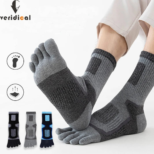 1/5 Pairs Five Toe Socks For Men Thick Compression Mesh Breathable Sport Short Socks For Running Basketball Bike Fitness Outdoor