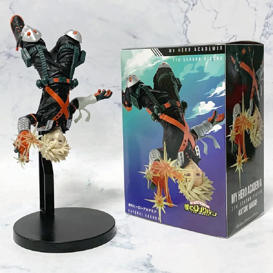 22cm My Hero Academia Anime Peripheral Hero Bakugou Katsuki Action Figures PVC Model Decor Collectible Statue Toy Christmas Gift