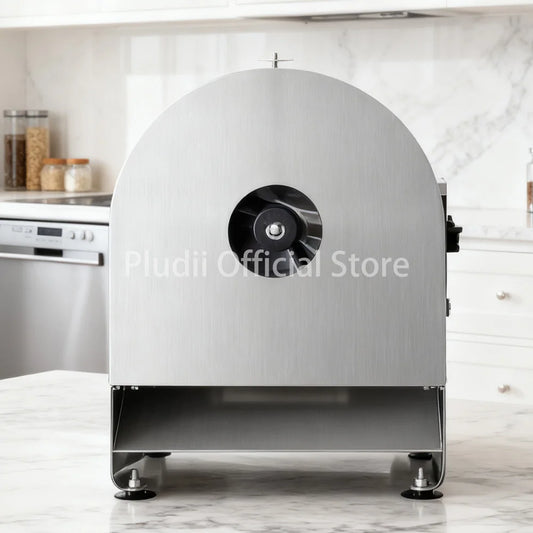 Commercial Electric Vegetable Slicer Stainless Steel Automatic Potato Fruit Cutter Adjustable Thickness For Home Kitchen Slice