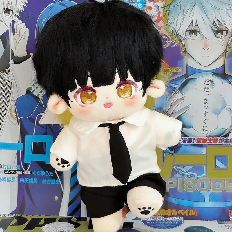 20cm Anime Football Game Blue Prison Baby Plushie Dolls Toys Idol Changeable Clothes Cospslay Cartoon Doll Fans Collection Gift