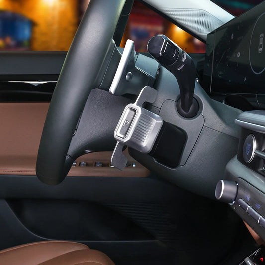 For Hyundai Santa FE/ Tucson /Kona /Sonata 2024-2026 Aluminum Steering Wheel Gear Shift Knob Assistor Button Cover Accessories