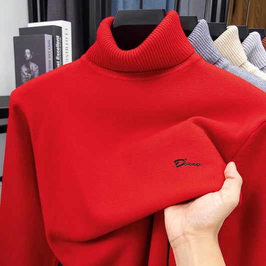 Luxury Brand Man Long-Sleeved Knitwear Letter Embroidery Cool Collar Spring British Style Sweater Business Fashion Mens Clothing