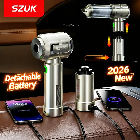 SZUK New Handheld Powerful Car Vacuum Cleaner 2026 Portable Wireless Cleaner with LED Light Mini Powerful Vacuum Cleaner for Car