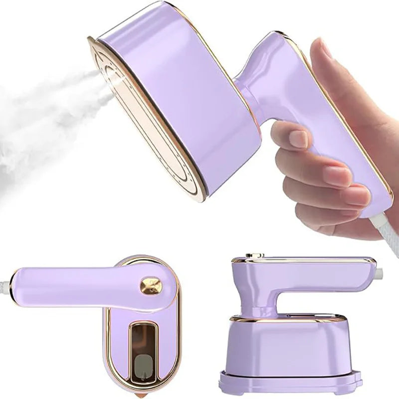 Portable Mini Steam Iron Handheld Garment Steamer Fast Heating Dry Wet Ironing Machine Travel Clothes Steamer Rotating Handle