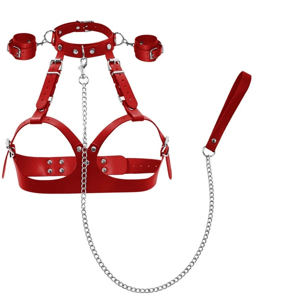 Sex Restraints Bondage BDSM Toys PU Leather Adjustable Waist Strap Adult SM Games Sex Toys for Men Women Sex Bondage Toys