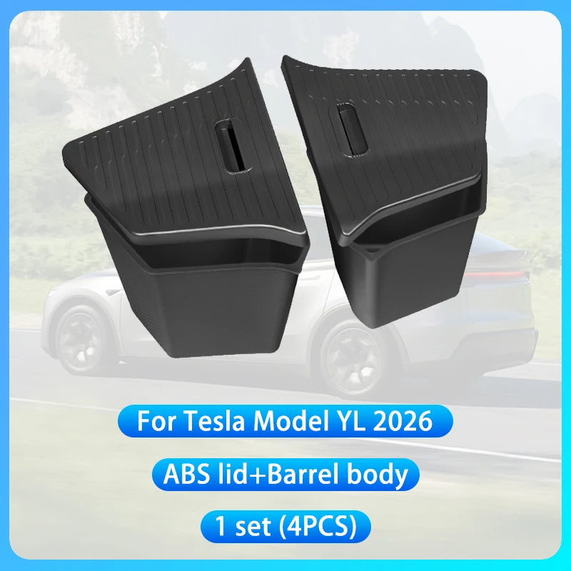For Tesla New Model YL Launch 2026 Car Trunk Side Storage Box Cover Plate Organizer Car Trunk Side Storage Box Refit Accessories