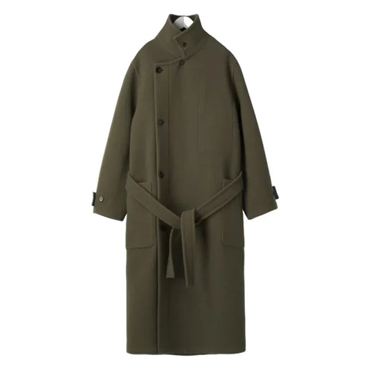 Mauroicardi Autumn Winter Oversized Long Warm Brown Wool Blends Coat Men Luxury Designer Unisex Clothes Woolen Overcoat 2024