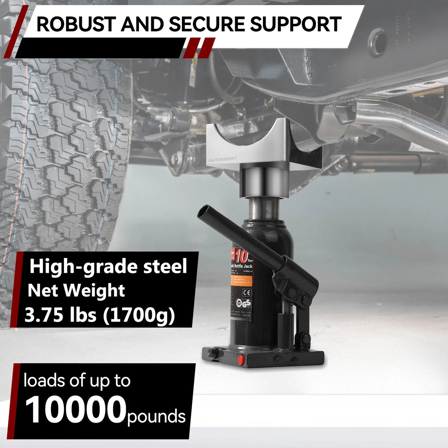 Heavy Duty 3 - 20 Ton Bottle Jack Axle Adaptor Saddles for F-150 Raptor F-250 F-350 Trucks 3" 4" Floor Jack for Dana 60 70 80