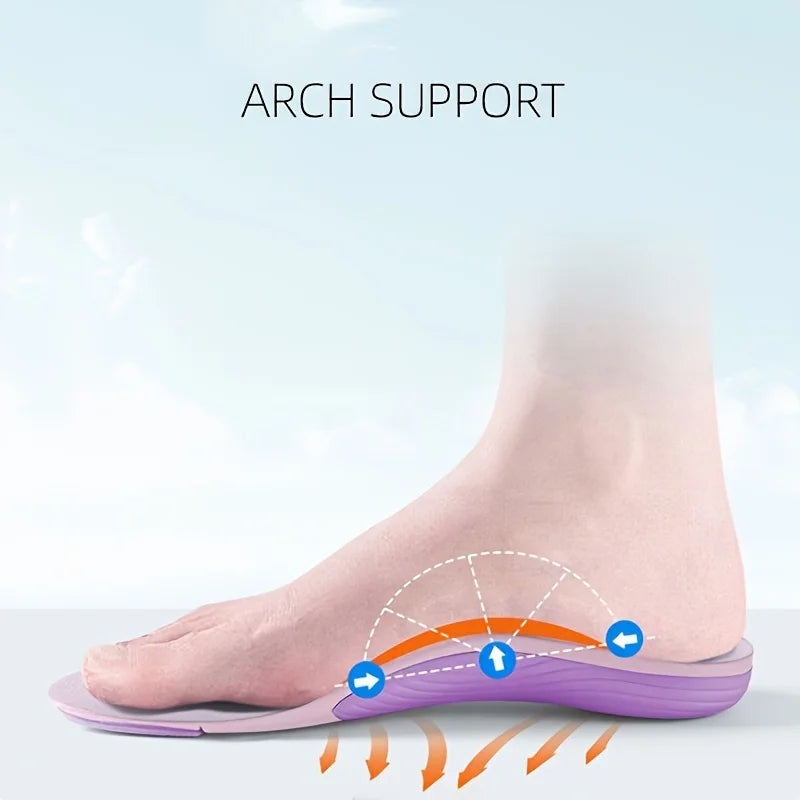 1 Pair Men and women EVA Arch Support Sports Insoles Lightweight Comfortable for Basketball Running Sports Breathable Insole