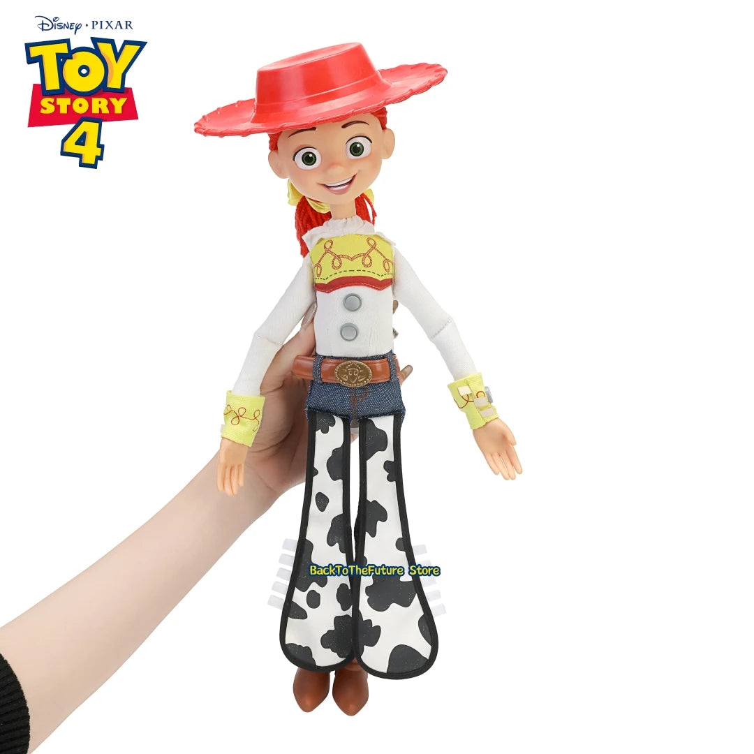 Disney 4 Talking Woody Jessie Action Figures Anime Decoration Collection Speak Sound Toy Model Gift