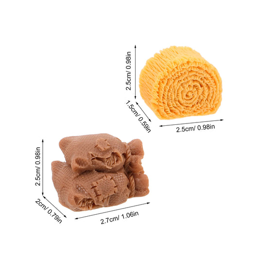 40Pcs Mini Haystack Fake Straw Farm Hayrick for DIY Sand Table Decor Dollhouse Crafts Mini Scenery Farm Garden Decor