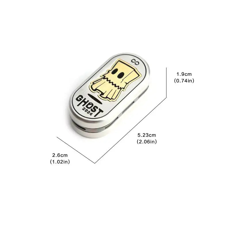 Ghost EDC Stress Relief Slider Daily-Carry Triple-Layer Magnetic Mechanical Stress Toy ADHD Anxiety Relief Toy Adults Gifts