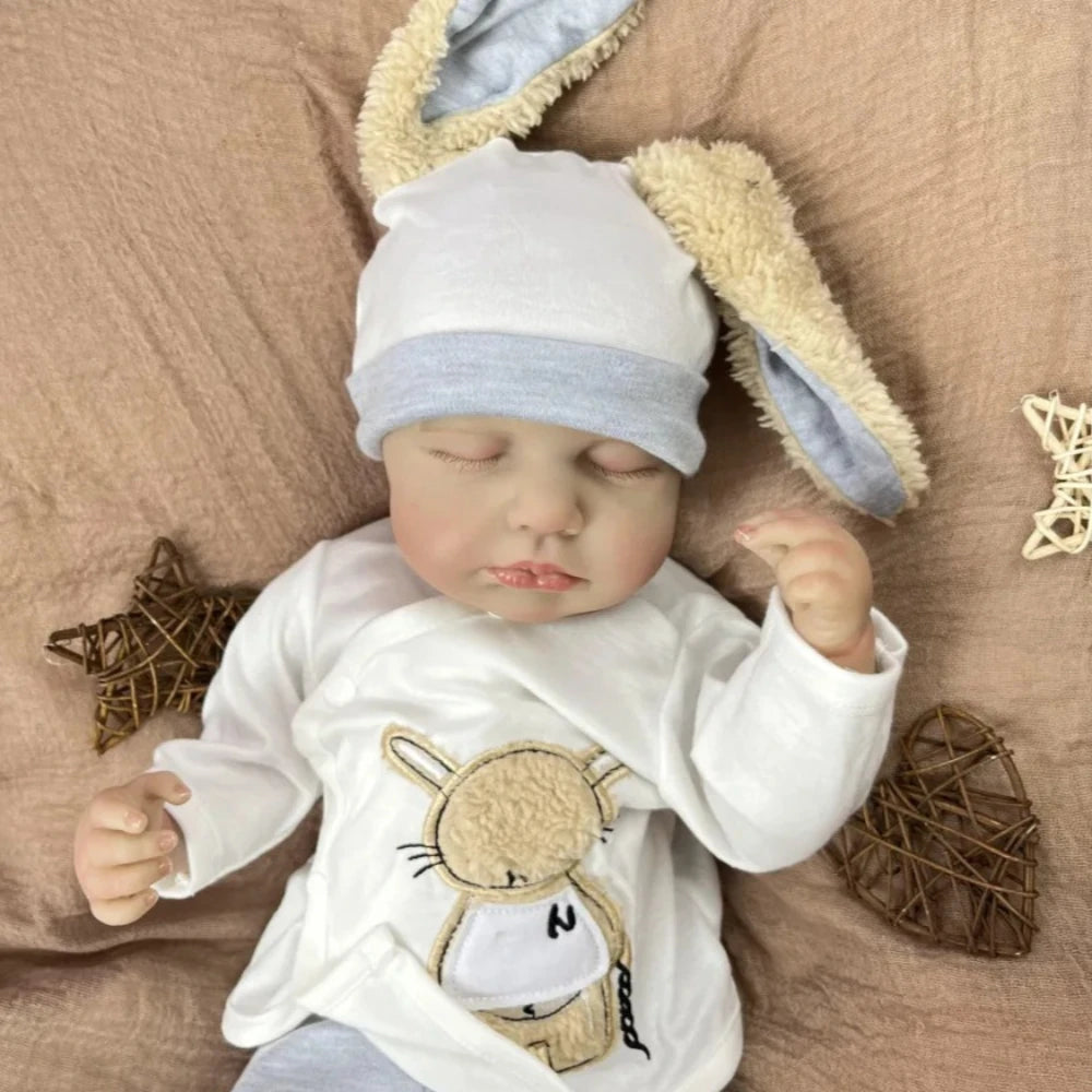 BZDOLL 19Inch Vinyl Limbs Cloth Body Babies Doll 3D Skin With Visible Veins 48CM Reborn Baby Toy For Kids Lifelike Handmade Gift