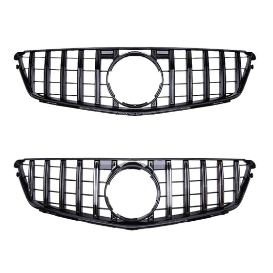 Front Bumper Grille For Mercedes Benz C W204 Sport Racing Grill AMG GT 2007 2008 2009 2010 2011 2012 2013 2014 Facelift