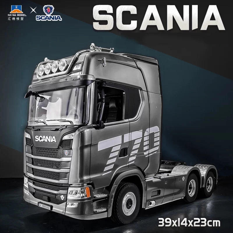 Huina 1501 Scania 770s Fully Proportional Remote Controlled Heavy Truck Trailer Model Tractor Car High end Toy Monster Truck1502