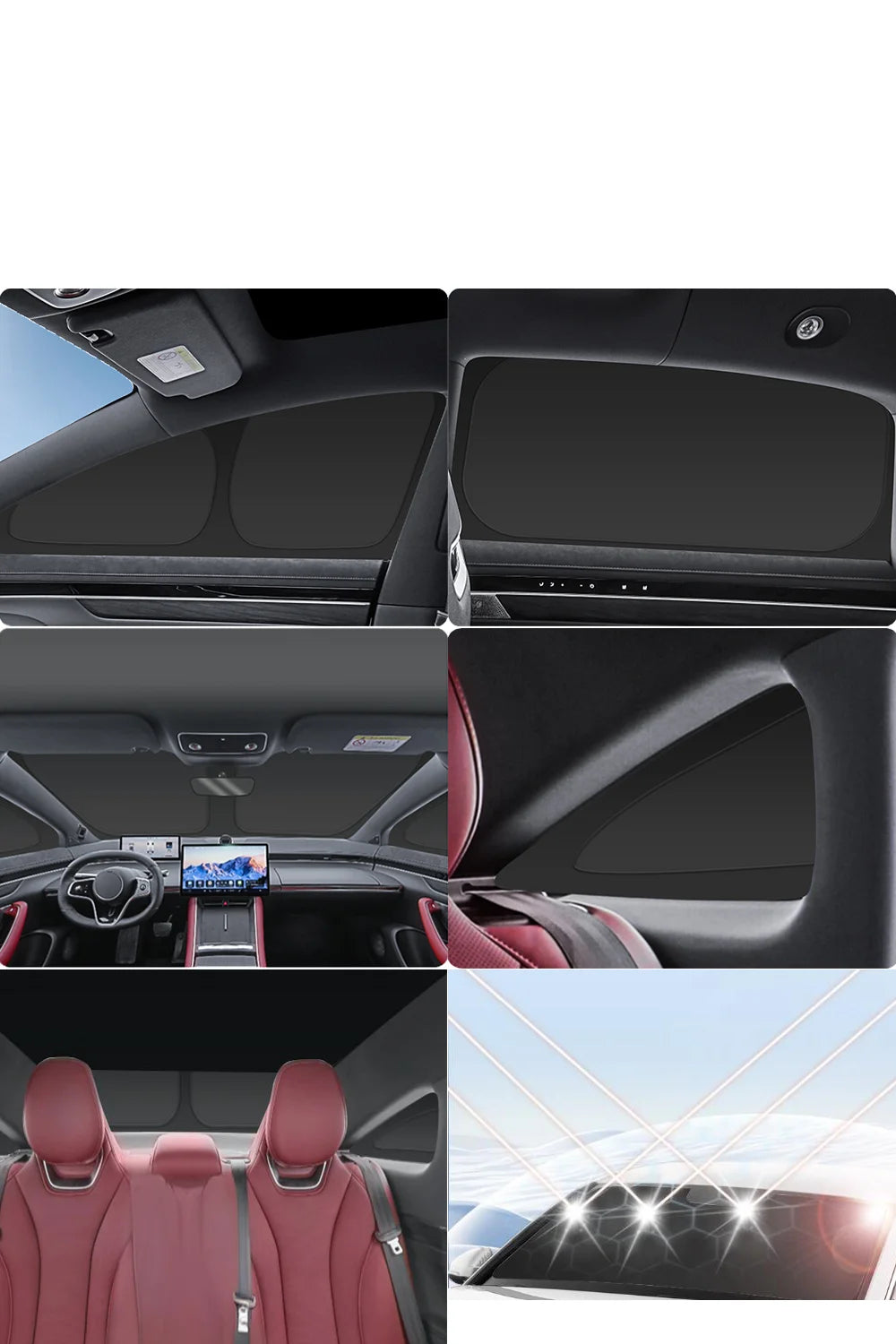 For Dongfeng Eπ 007 2024-2025 Windshield Sun Shade Side Window Shades Cover Sun Visor Shield Privacy Protection