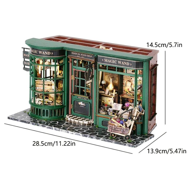 Magical Doll House Miniature DIY Assembly Building Model Kit Small Room Production with Home Bedroom Decoration Toys