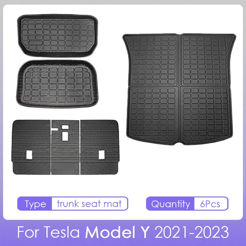 Floor Mats For Tesla Model Y Right-Hand Dirve Floor Mats Cargo Liner Car Anti-dirty Pad Waterproof RHD Model Y 2023 Accessories
