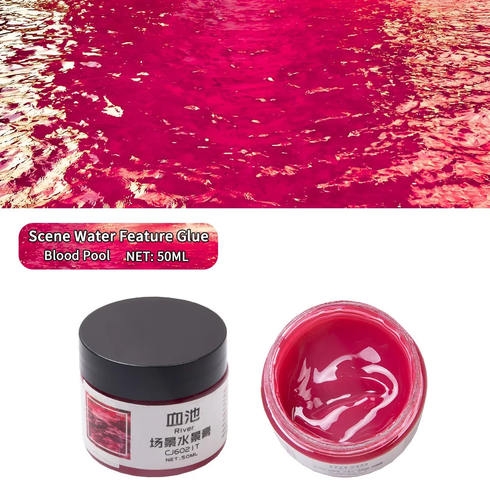 Landscaping Waterscape Paste Rivers/Oceans/Lakes/Static Simulated Water Effect Cream Scene Diy Modeling Making for Dioramas 50ml