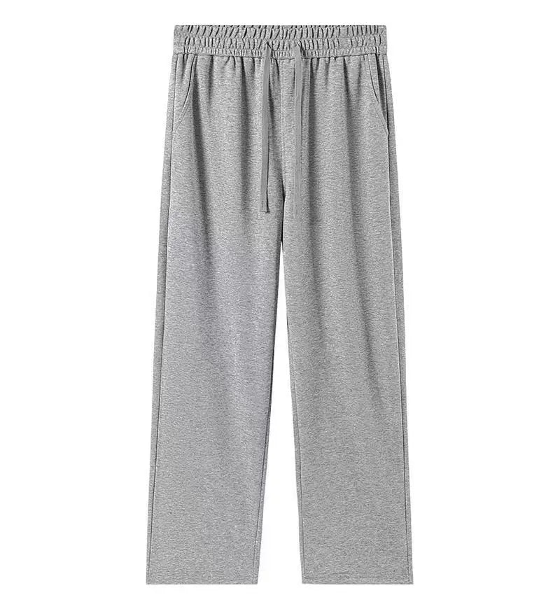 2026 New Cotton Men's Spring Autumn Training Straight Sweat Pants Mid-Season Casual Couple Pants 5Color