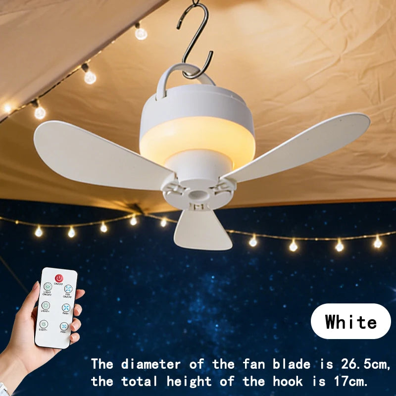 Camping Fan Portable Camping Fan Rechargeable Electric Fan Rechargeable Wireless Fan Outdoor Camping Fan for Bedroom Camping