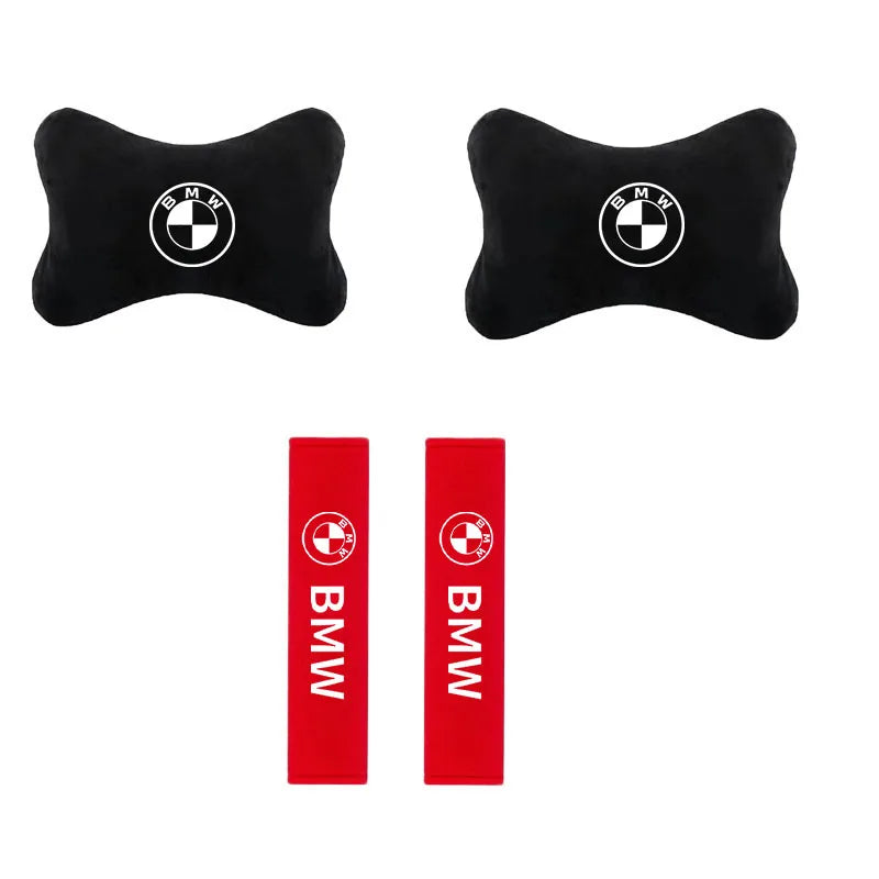 Car Headrest Seat Belt Shoulder Pads for BMW Performance F25 F26 F15 F16 E91 E92 E90 E60 E84 G22 G32 F30 F36 G30 G20 Accessories
