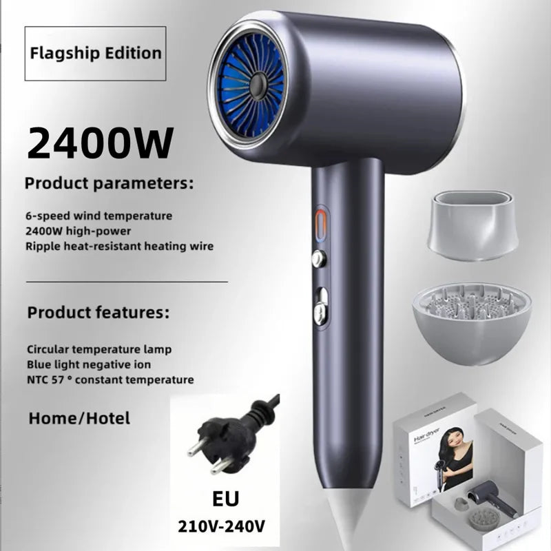 Dedicated Hair Salon/Household High-Speed Hair Dryer 2400w High-Power Fast Drying Bass Negative Ion Hair Dryer