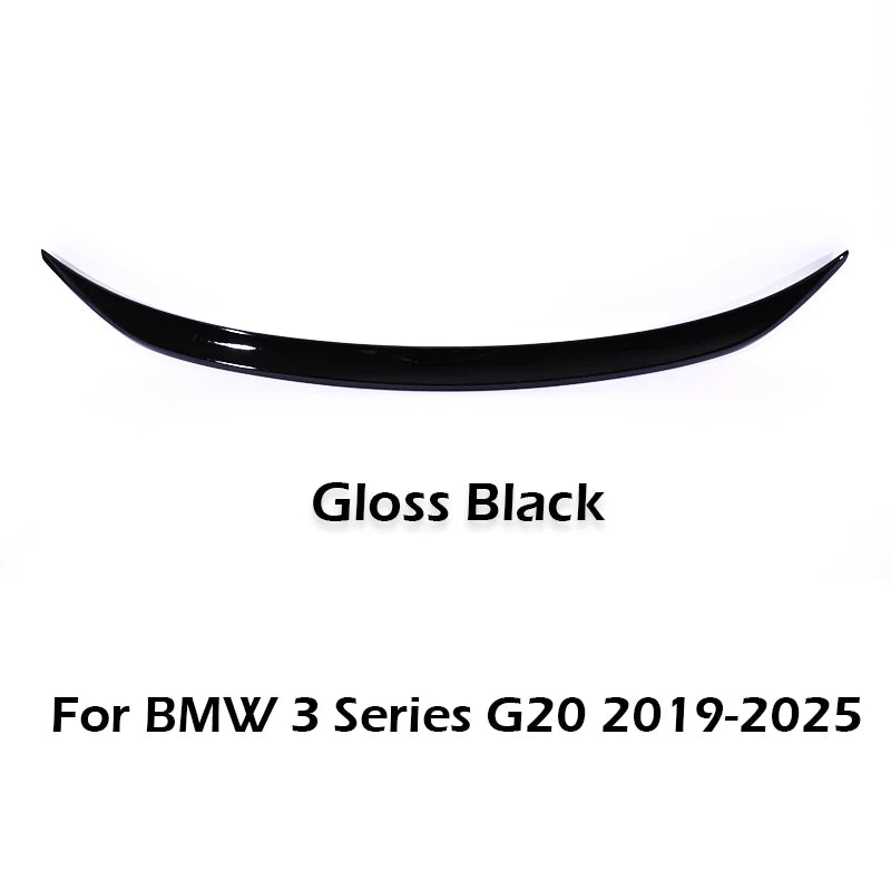 M Performance Style Rear Trunk Wing Spoiler For BMW 3 Series G20 Carbon Fiber Rear Bumper Lip MP Refting 2020+ Gloss Black