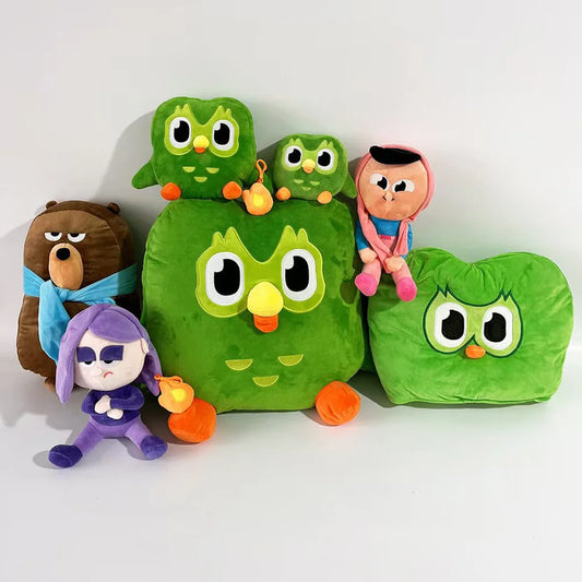 TreasuringU 2026 New Green Owl Plush Toy Kawaii Cute Bear Stuffed Dolls Cool Purple Girls Plushie Duobuff Children Birthday Gift