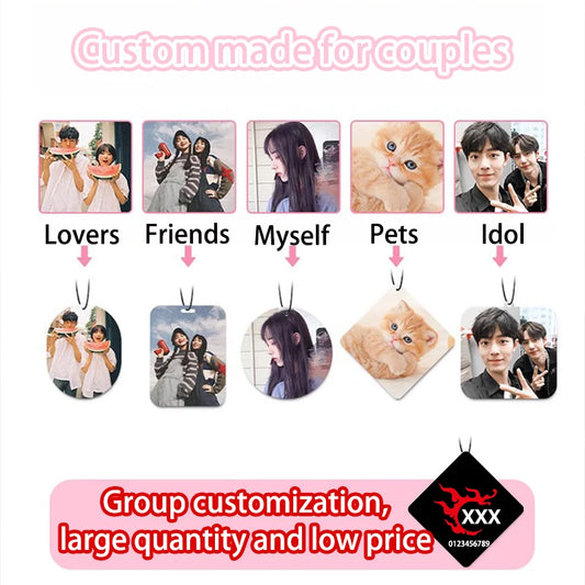 20 pcsCustomized car air freshener free design car accessories aromatherapy any shape any picture can be customized advertising